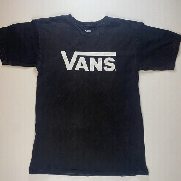 Vans Casual Graphic Short Sleeve T-Shirt Mens Size S Black White - Picture 1 of 7